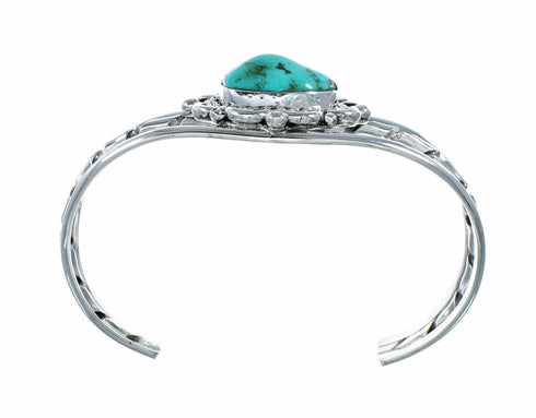 Native American Navajo Turquoise Sterling Silver Cuff Bracelet NX12603