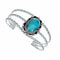 Native American Navajo Turquoise Sterling Silver Cuff Bracelet NX12604