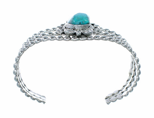 Native American Navajo Turquoise Sterling Silver Cuff Bracelet NX12604