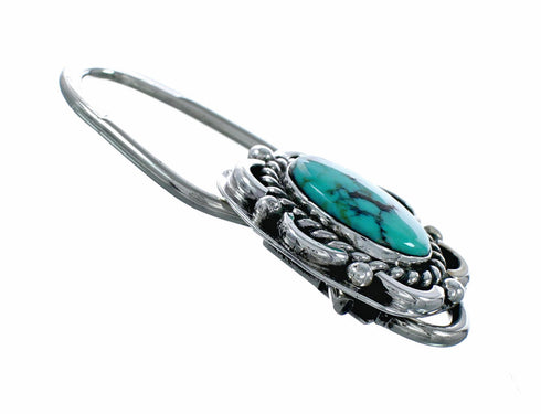 Native American Authentic Sterling Silver Turquoise Key Chain NX12610