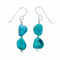 Authentic Navajo Turquoise Sterling Silver Hook Earrings NX12605