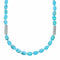 Native American Turquoise Sterling Silver Navajo Bead Necklace NX12635