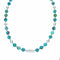 Navajo Native American Turquoise Sterling Silver Bead Necklace NX12631