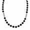 Native American Authentic Onyx Sterling Silver Bead Necklace NX12630