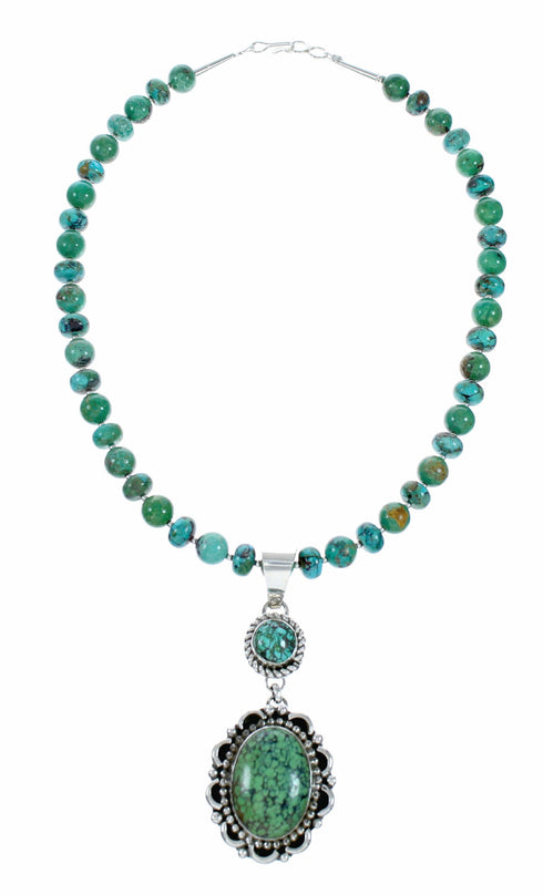 Sterling Silver Navajo Turquoise Necklace NX12646