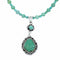 Genuine Navajo Kingman Turquoise Sterling Silver Necklace NX12647