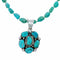 Navajo High Quality Kingman Turquoise Sterling Silver Necklace NX12648