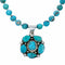 Kingman Turquoise Sterling Silver Navajo Necklace NX12649
