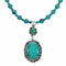 Genuine Turquoise Sterling Silver Navajo Necklace NX12650