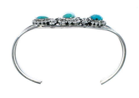 Navajo Turquoise Sterling Silver Native American Cuff Bracelet NX12619