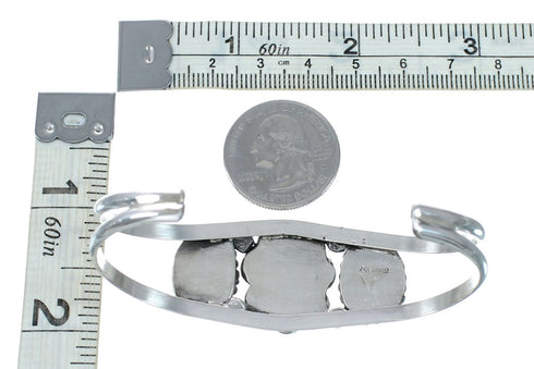 Navajo Turquoise Sterling Silver Native American Cuff Bracelet NX12619
