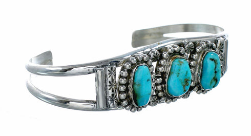 Navajo Turquoise Sterling Silver Cuff Bracelet NX12620