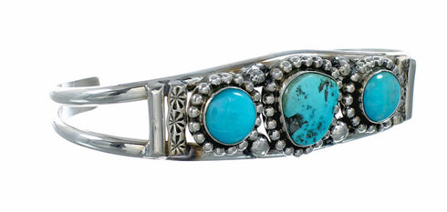Genuine Navajo Turquoise Sterling Silver Cuff Bracelet NX12621
