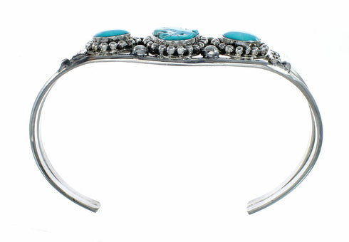 Genuine Navajo Turquoise Sterling Silver Cuff Bracelet NX12621