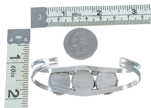 Native American Navajo Indian Sterling Silver Amber Cuff Bracelet NX12617