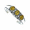 Native American Navajo Indian Sterling Silver Citrine Cuff Bracelet NX12618