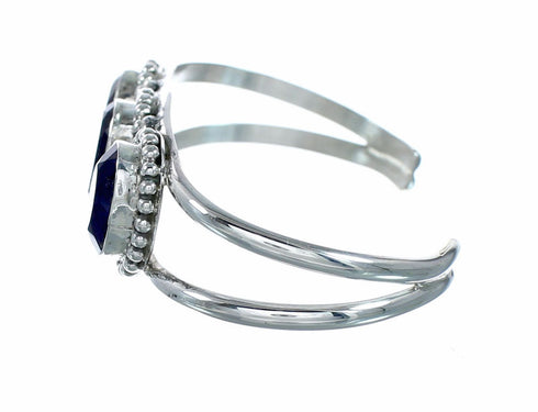 Genuine Navajo Sterling Silver Amethyst Cuff Bracelet NX12614