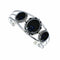 Navajo Indian Sterling Silver Onyx Cuff Bracelet NX12615