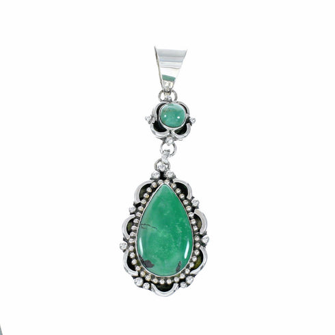 Genuine Navajo Turquoise Sterling Silver Pendant NX12626