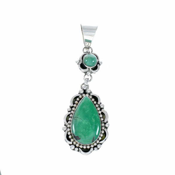 Genuine Navajo Turquoise Sterling Silver Pendant NX12626