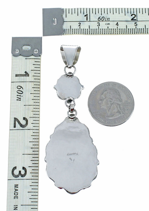 Genuine Navajo Turquoise Sterling Silver Pendant NX12626