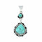 Genuine Turquoise Sterling Silver Navajo Pendant NX12625