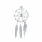 Turquoise Sterling Silver Dream Catcher Feather Navajo Pendant NX12653