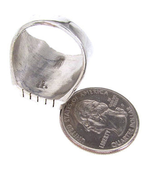 Sterling Silver Onyx Jewelry Ray Jack Navajo Ring Size 9-3/4 EX24539