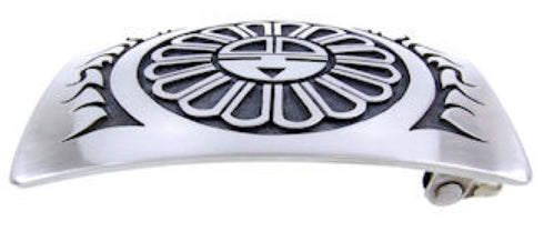 Hopi Indian George Phillips Sun Corn Stalk Silver Belt Buckle AW67594