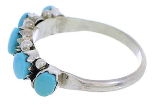 Zuni Jewlery Silver And Turquoise Ring Size 6 EX24241
