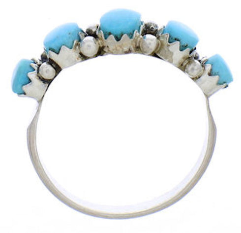 Zuni Jewlery Silver And Turquoise Ring Size 6 EX24241