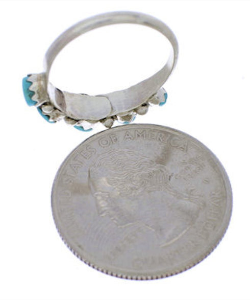 Zuni Jewlery Silver And Turquoise Ring Size 6 EX24241