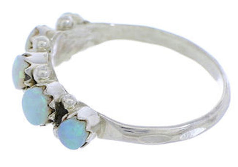 Authentic Sterling Silver Zuni Opal Ring Size 7-3/4 RX113366