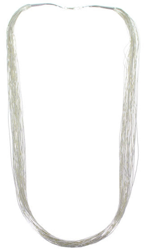 Stunning Liquid Sterling Silver 30 Strands 30" Necklace LS3030