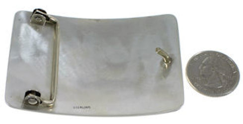 Hopi Indian George Phillips Sterling Silver Ram Belt Buckle YS62629