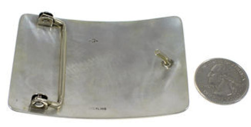 Silver Native American George Phillips Kokopelli Belt Buckle YS62605