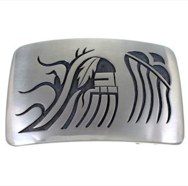 Red Bearded Kachina George Phillips Hopi Indian Belt Buckle YS62640