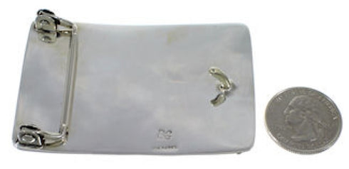 Native American Hopi Jewelry Sterling Silver Deer Belt Buckle DS55304