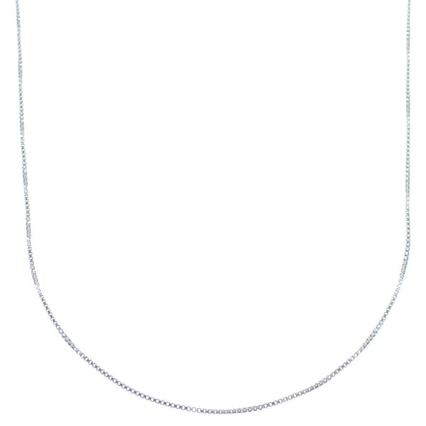 Genuine Sterling Silver Italian Box Chain 18" Necklace NN20002