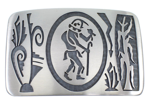 Hopi George Phillips Kachina Figure Corn Stalk Belt Buckle EX50319