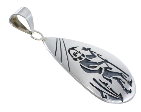 Hopi George Phillips Prayer Sticks Kachina Figure Silver Pendant EX53851