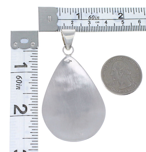 Hopi George Phillips Prayer Sticks Kachina Figure Silver Pendant EX53851