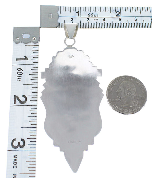 Hopi George Phillips Sun Kokopelli Genuine Sterling Silver Pendant EX53916