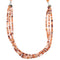 Orange And Purple Oyster Shell Sterling Silver Navajo Indian 3-Strand Bead Necklace WX60090