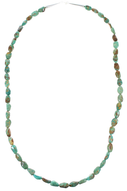Turquoise Sterling Silver Southwest Bead Necklace NX96363
