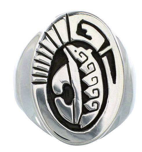 Navajo Sterling Silver Calvin Peterson Bear Water Wave Ring Size 11-1/2 RX111255