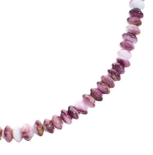 Purple Oyster Shell Sterling Silver Southwest Bead Necklace AX100054