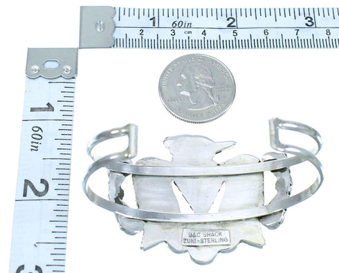 Silver Thunderbird Multicolor Inlay Zuni Cuff Bracelet AX102714
