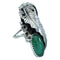 Genuine Sterling Silver Navajo Malachite Leaf Ring Size 7-1/4 JX125608