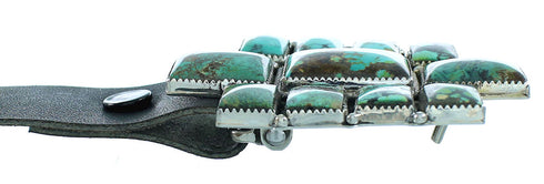 American Indian Sterling Silver And Turquoise Concho Belt TX103977